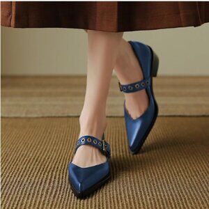 YDN Blue Mary Jane Heels